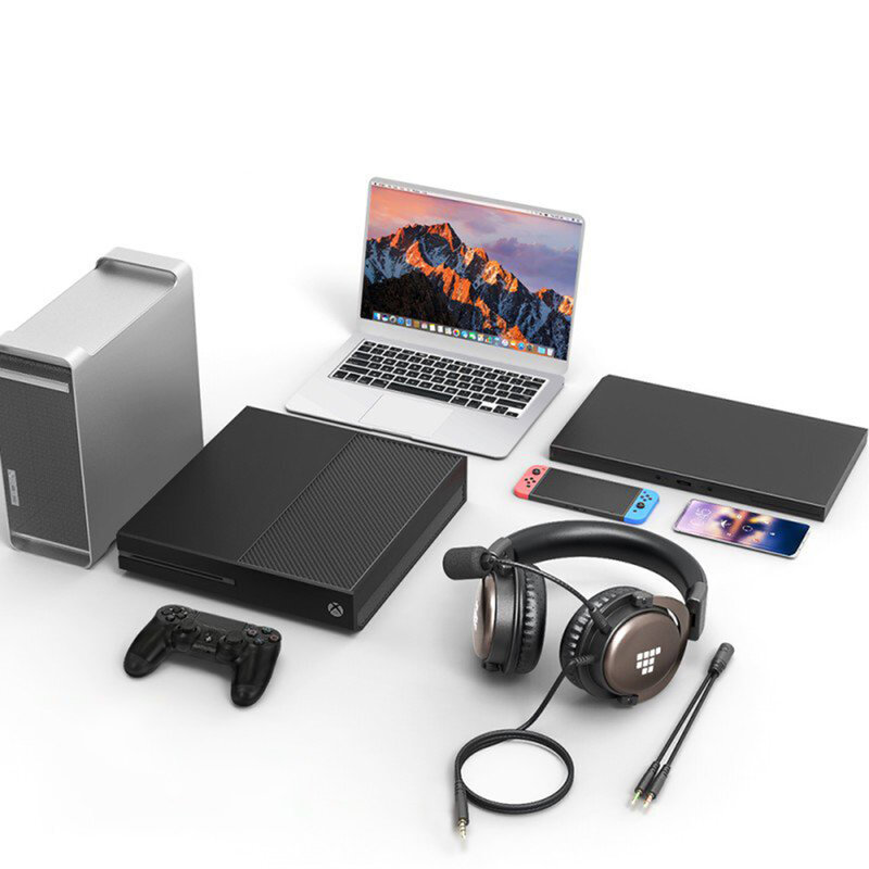 Casti On-Ear Pentru Gaming Tronsmart Sono Multiplatforma Cu Fir 2m - Negru