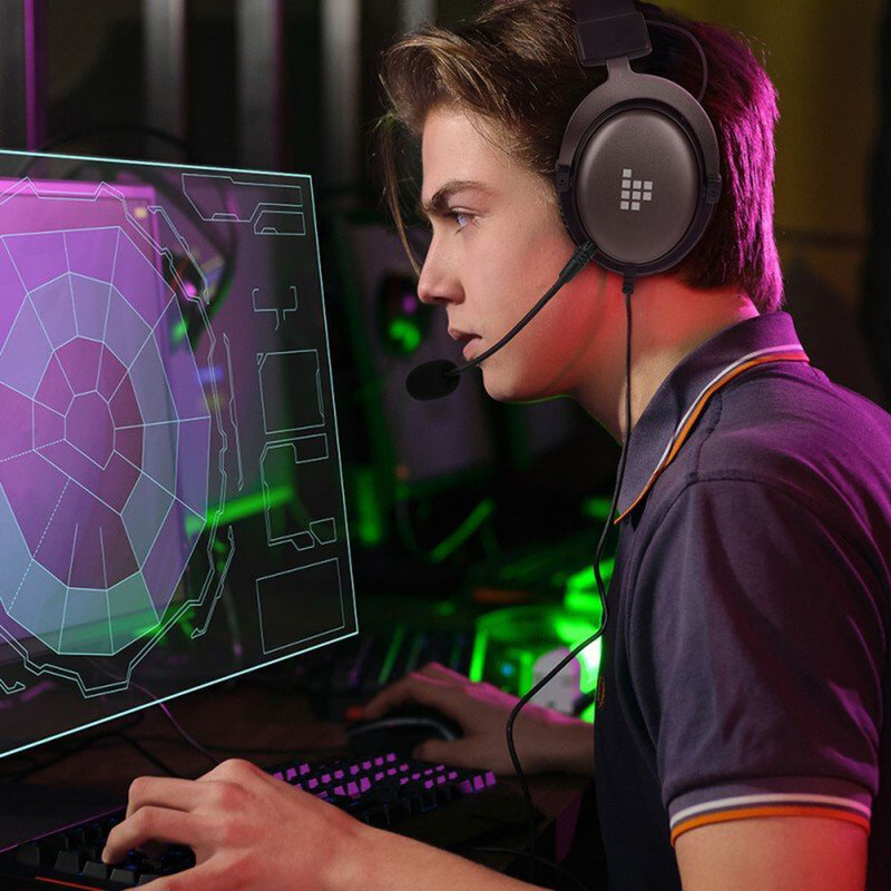 Casti On-Ear Pentru Gaming Tronsmart Sono Multiplatforma Cu Fir 2m - Negru