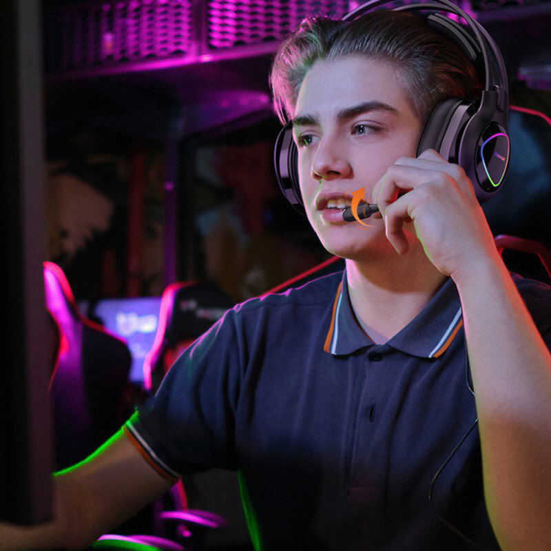 Casti On-Ear RGB Gaming Tronsmart Glary Alpha Multiplatforma 3.5mm Jack/USB - Negru