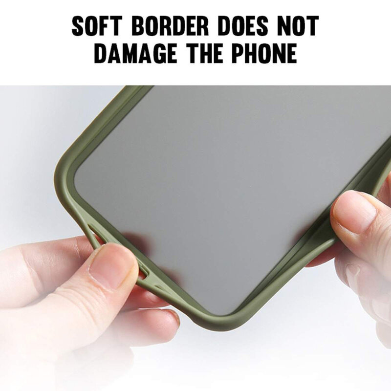 Husa iPhone 12 Pro Mobster Chroma Cu Butoane Si Margini Colorate - Verde Inchis