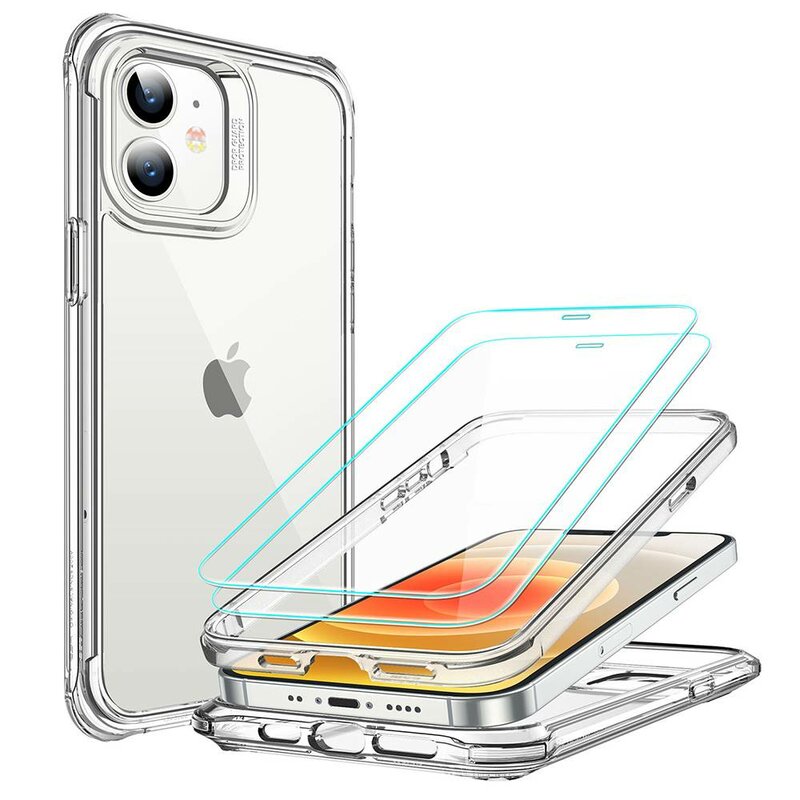 [Pachet 360°] Husa iPhone 12 ESR Alliance + 2 Folii Sticla - Transparent