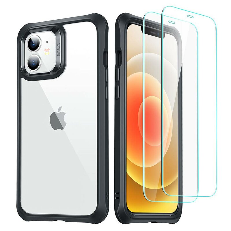 [Pachet 360°] Husa iPhone 12 mini ESR Alliance + 2 Folii Sticla - Negru 