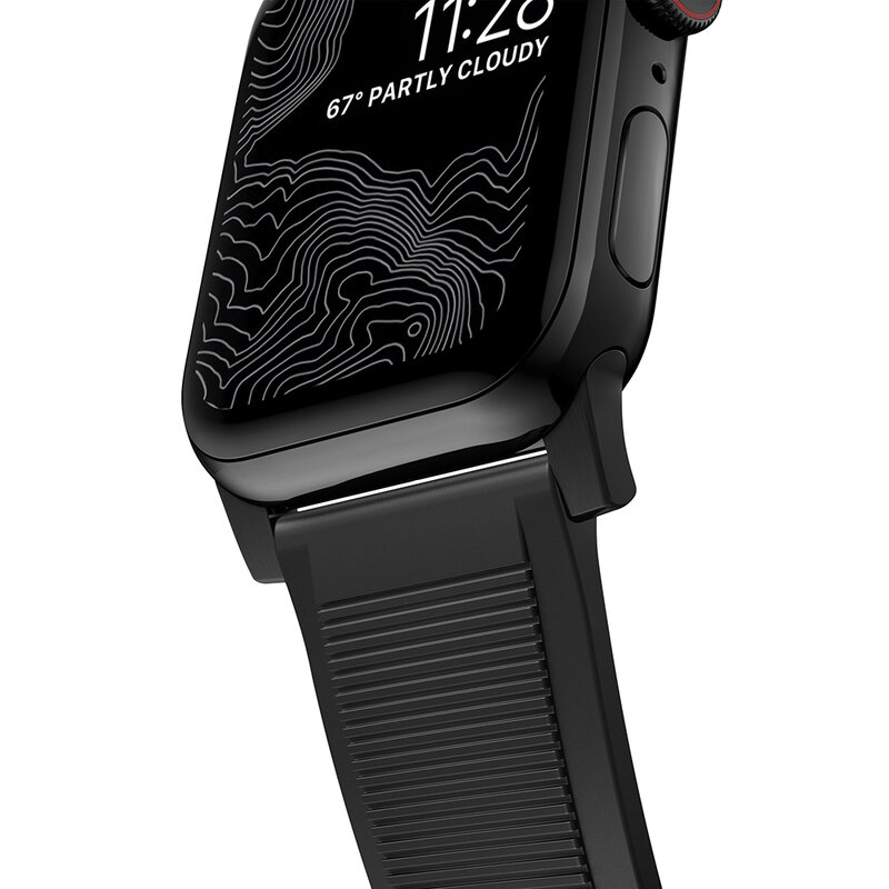 Curea Apple Watch 1 38mm Nomad Rugged Strap Impermeabila - Negru