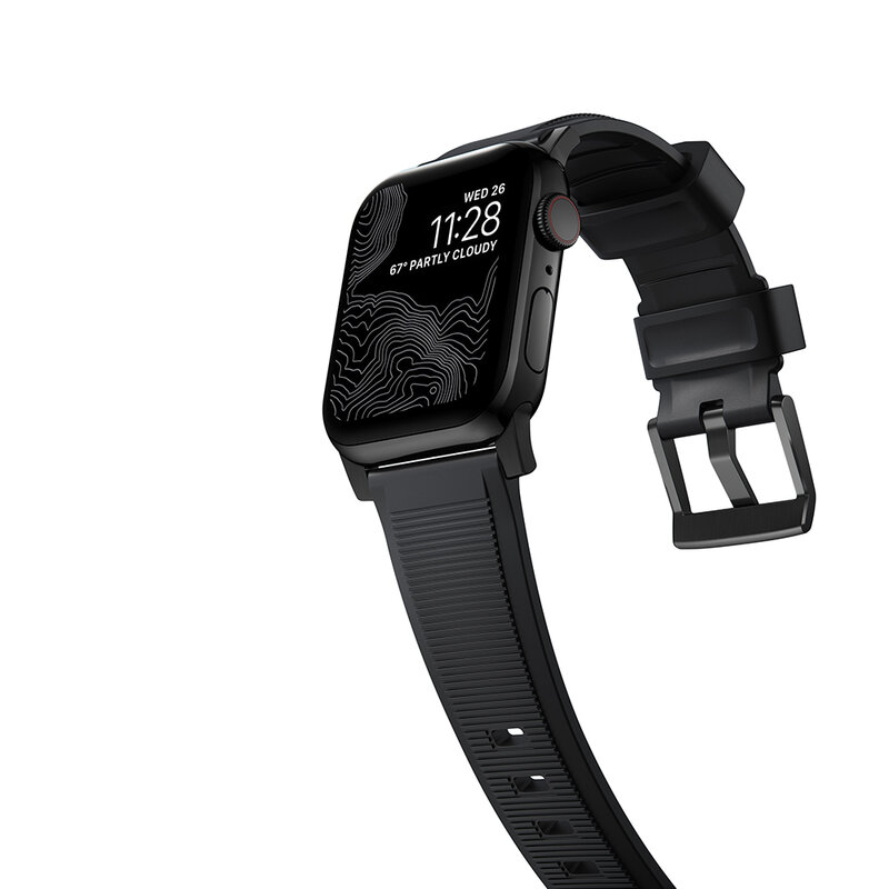 Curea Apple Watch 1 38mm Nomad Rugged Strap Impermeabila - Negru