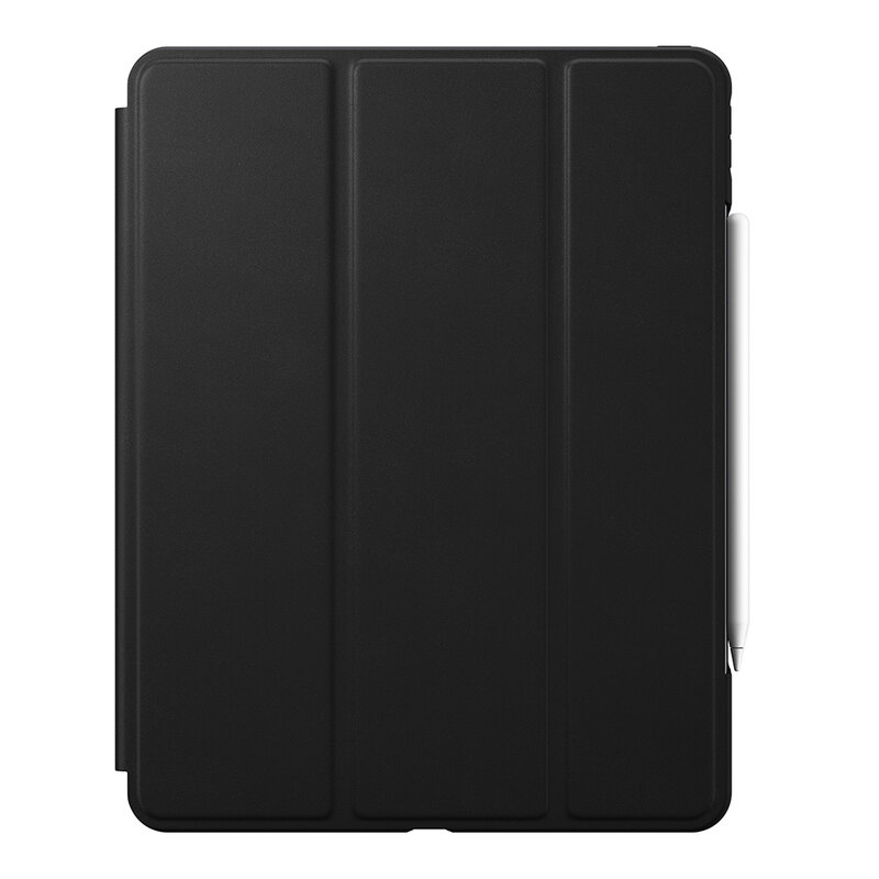 Husa Apple iPad Pro 2020 12.9 A2069/A2232 Nomad Rugged Folio Din Piele Naturala Premium Horween - Negru