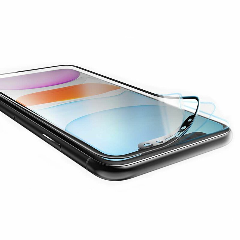 Folie iPhone 7 Hofi UltraFlex Glass Din Sticla Hibrida Flexibila 9H - Black