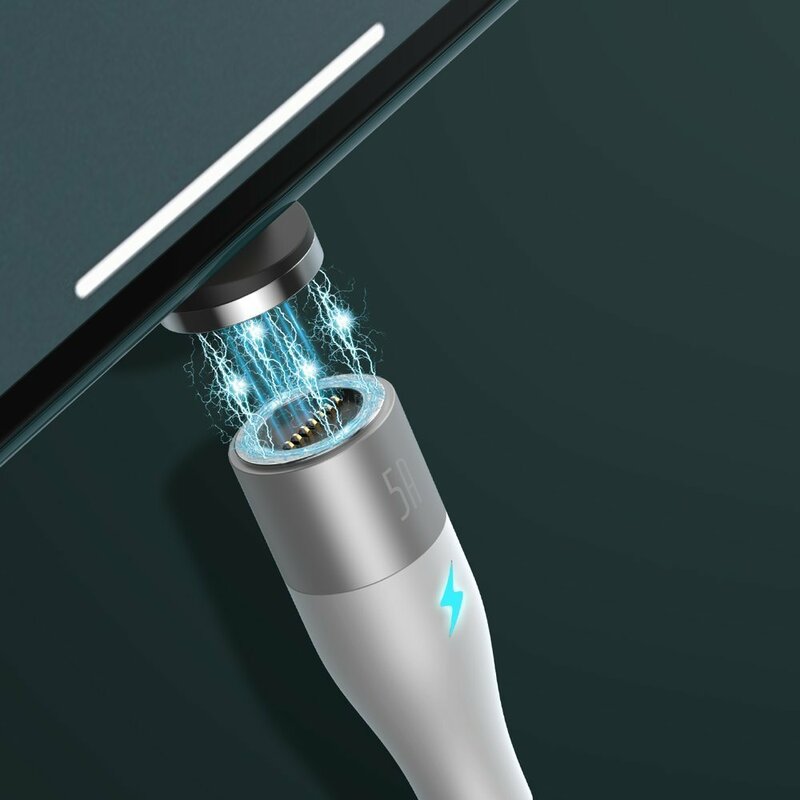 Cablu De Date 3in1 Micro-USB, Type-C, Lightning Baseus 5A 1m - CA1T3-B02 - Alb