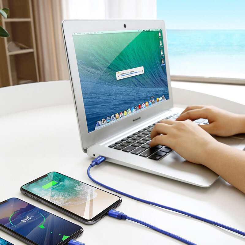 Cablu De Date Baseus 3in1 Micro-USB / Type-C / Lightning 3.5A 1.2m - CAMLT-PY01 - Negru 