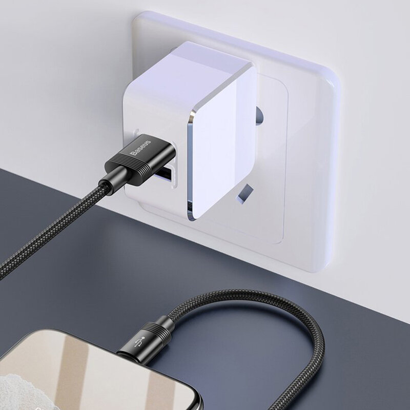 Cablu De Date Baseus 3in1 Micro-USB / Type-C / Lightning 3.5A 1.2m - CAMLT-PY01 - Negru 