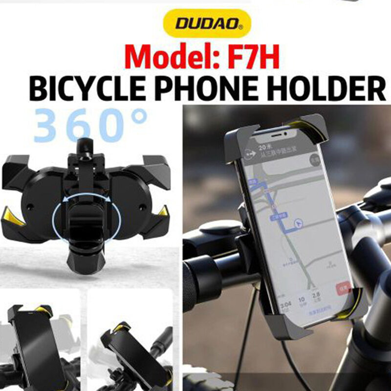 Suport Telefon Pentru Bicicleta Dudao F7H Universal Cu Prindere Pe Ghidon - Negru