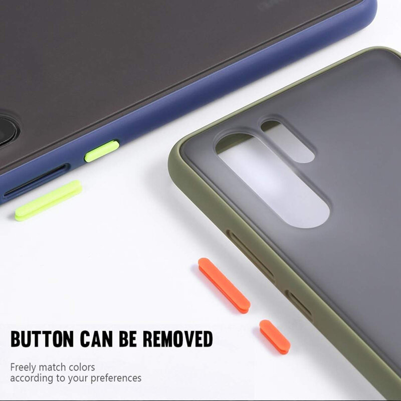 Husa Samsung Galaxy S10 Mobster Chroma Cu Butoane Si Margini Colorate - Verde Deschis