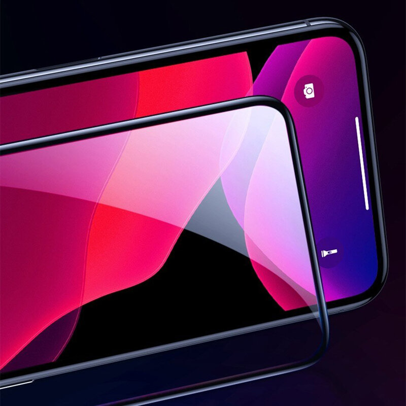 [Pachet 2x] Folie Sticla iPhone XS Baseus Privacy Speaker Dust Protector - SGAPIPH58S-WC01 - Negru