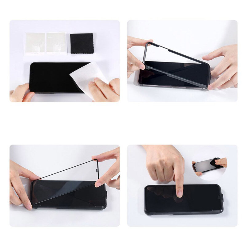  [Pachet 2x] Folie Sticla iPhone XS Baseus Anti-Bluelight Full Cover - SGAPIPH58S-KD01 - Negru