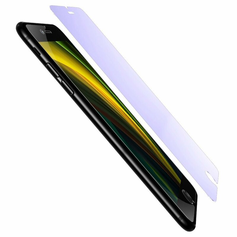 [Pachet 2x] Folie Sticla iPhone 8 Baseus Light Thin Anti-Bluelight - SGAPIPHSE-LB02 - Clear