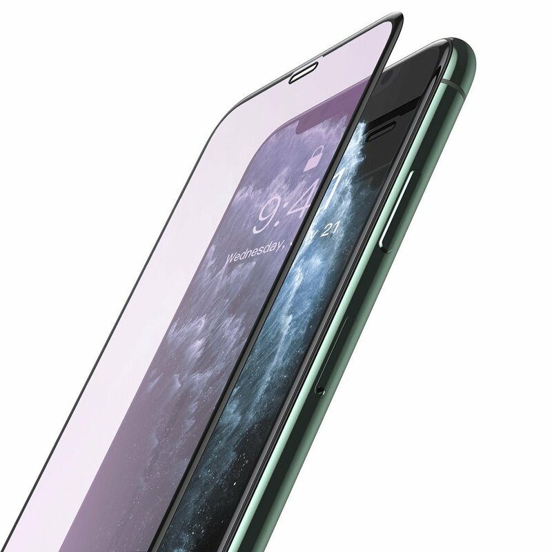 Folie Sticla iPhone X, iPhone 10 Baseus Anti-Bluelight Full Cover - SGAPIPH58S-HB01- Negru