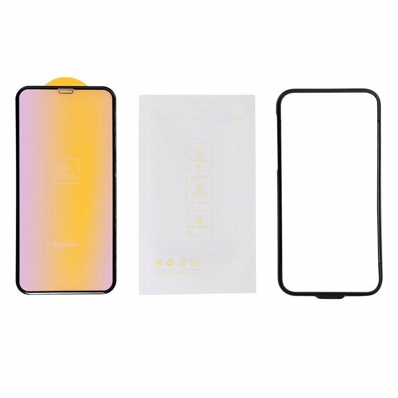 Folie iPhone XS Max Baseus Anti-Bluelight Full Cover - SGAPIPH65S-HB01- Negru