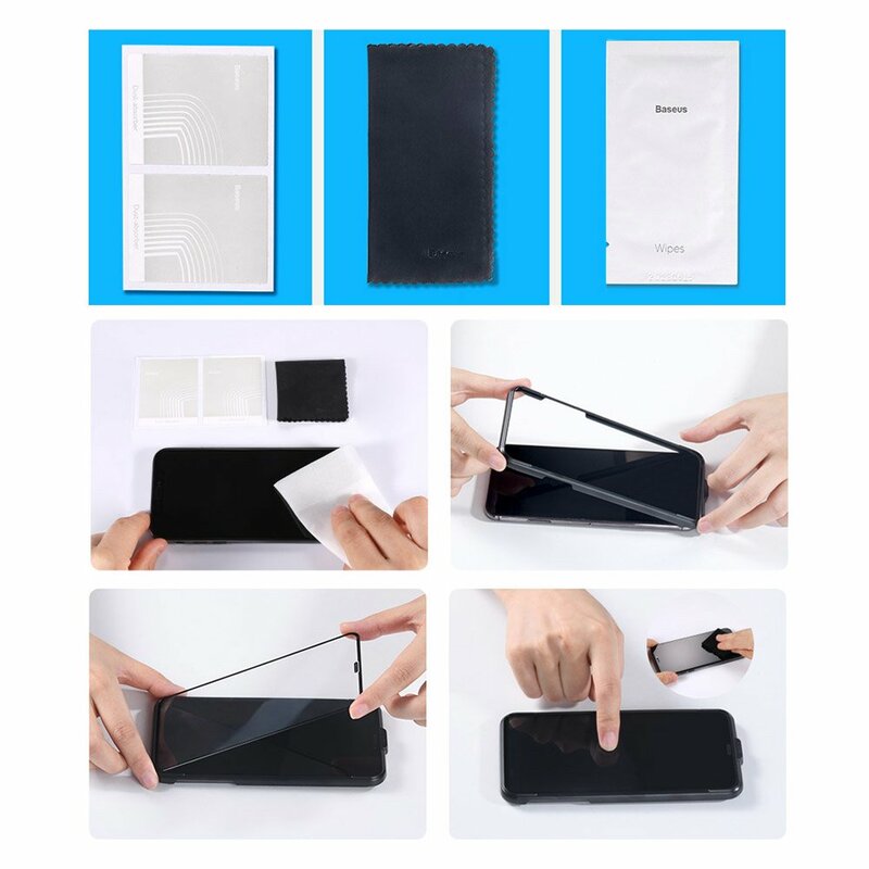 [Pachet 2x] Folie Sticla iPhone 11 Pro Max Baseus Full-Glass Film - SGAPIPH65S-GS02 - Clear