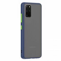 Husa Samsung Galaxy S20 Plus 5G Mobster Chroma Cu Butoane Si Margini Colorate - Albastru