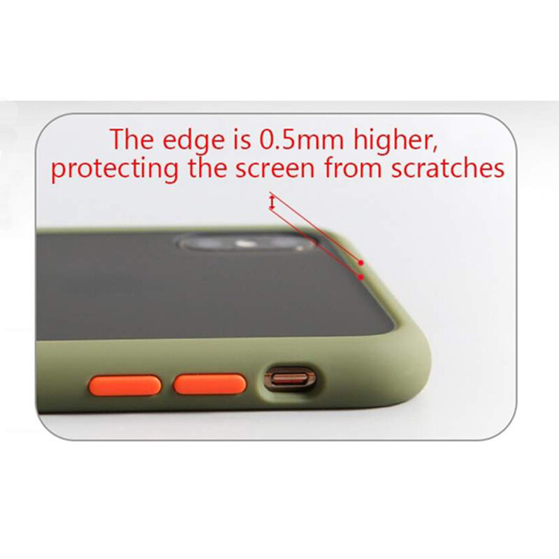 Husa Xiaomi Mi 10 Lite Mobster Chroma Cu Butoane Si Margini Colorate - Verde Inchis