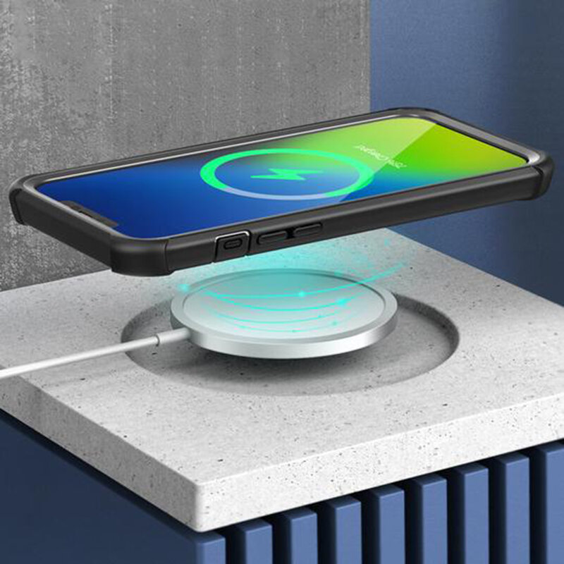 [Pachet 360°] Husa iPhone 12 Pro Max i-Blason Ares + Folie Ecran - Black