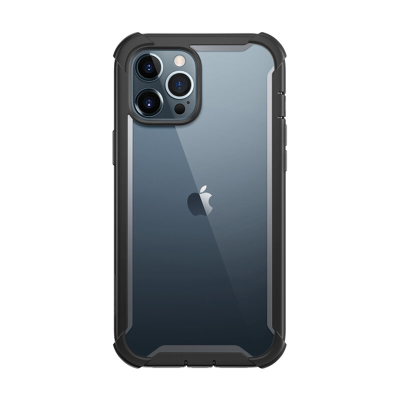 [Pachet 360°] Husa iPhone 12 Pro Max i-Blason Ares + Folie Ecran - Black