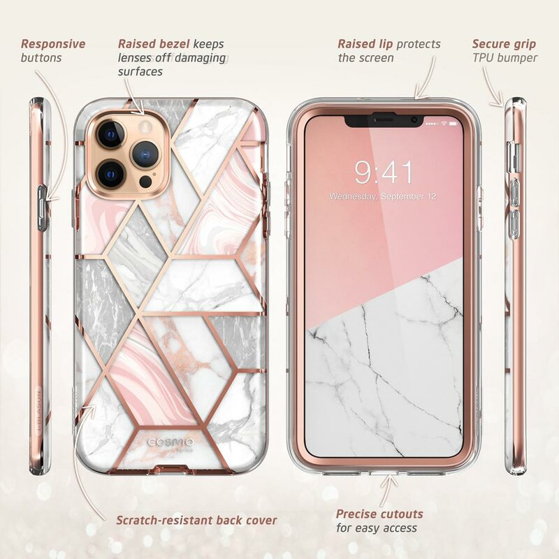 Husa iPhone 12 Pro Max I-Blason Cosmo, roz