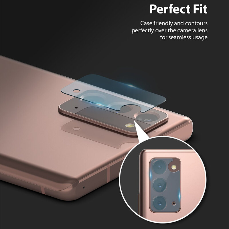 [Pachet 3x] Folie Sticla Camera Samsung Galaxy Note 20 Ringke Invisible Defender Rear Tempered - Clear