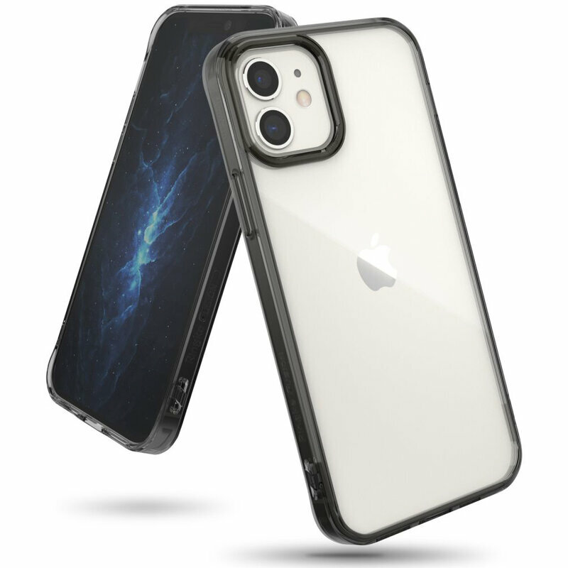 Husa iPhone 12 Ringke Fusion, cenusiu