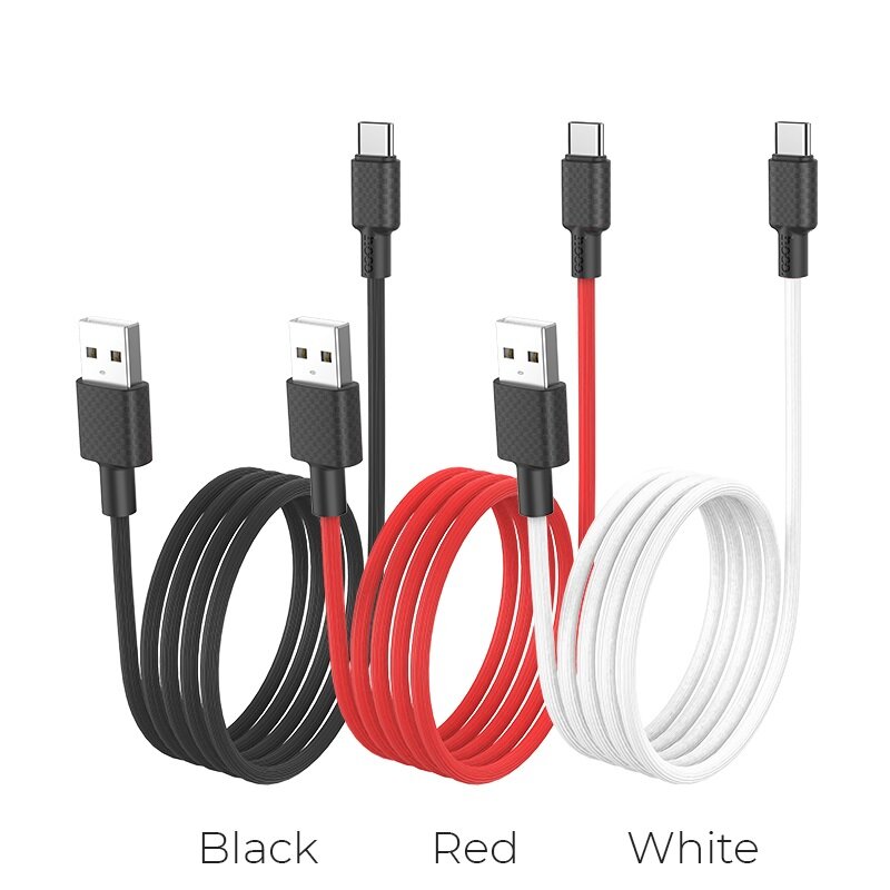 Cablu de date Hoco X29, USB la Type-C, incarcare rapida, 3A 1m, rosu