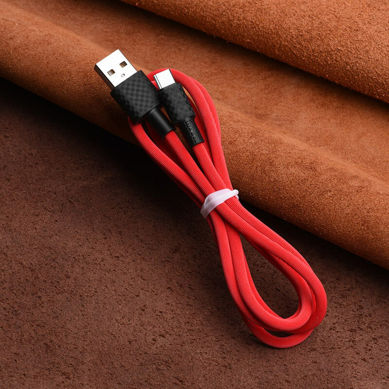 Cablu de date Hoco X29, USB la Type-C, incarcare rapida, 3A 1m, rosu