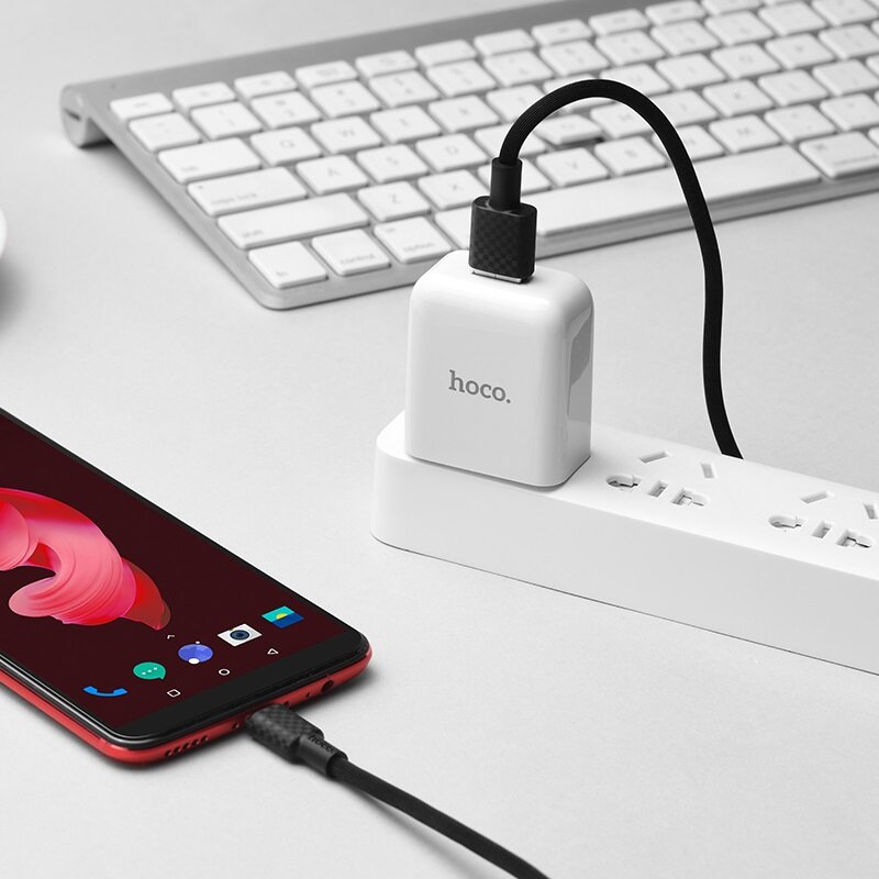 Cablu de date Hoco X29, USB la Type-C, incarcare rapida, 3A, 1m, negru