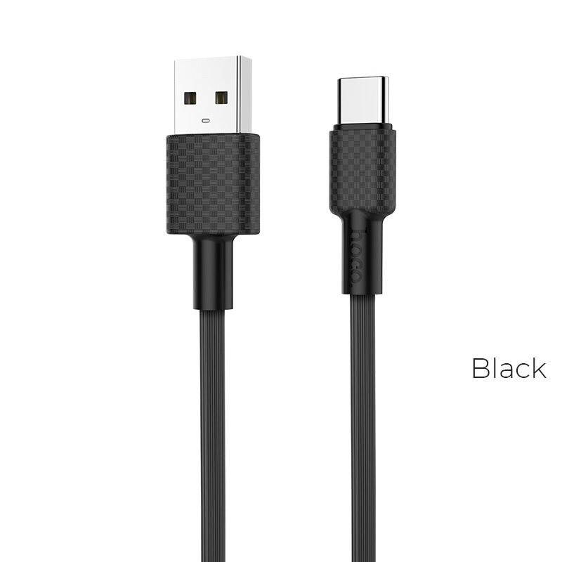 Cablu de date Hoco X29, USB la Type-C, incarcare rapida, 3A, 1m, negru