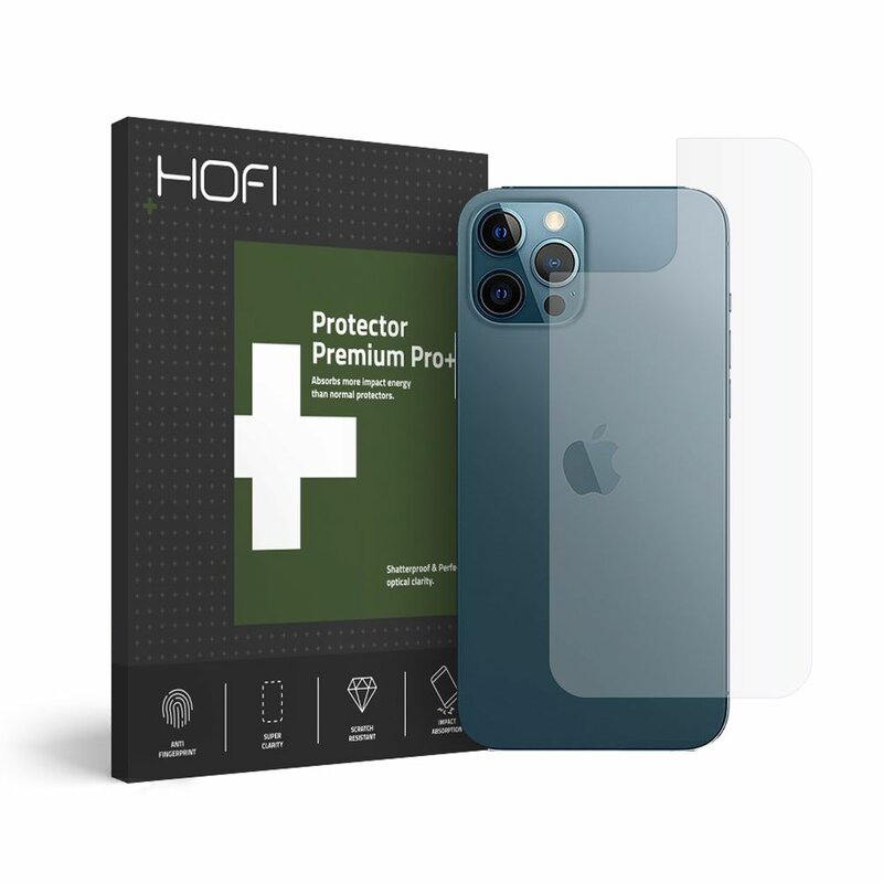 Folie iPhone 12 Pro Hofi Back Hybrid Glass - Clear