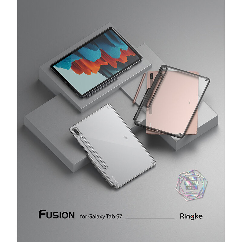 Husa Samsung Galaxy Tab S7 11.0 T870/T875/T876 Ringke Fusion Din TPU Si Policarbonat - Clear