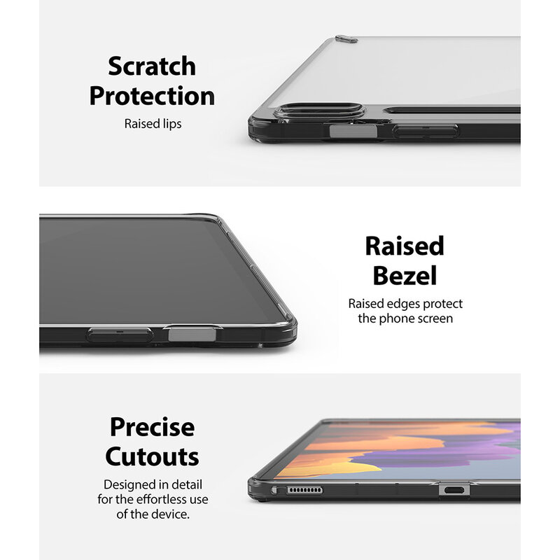 Husa Samsung Galaxy Tab S7 11.0 T870/T875/T876 Ringke Fusion Din TPU Si Policarbonat - Smoke Black