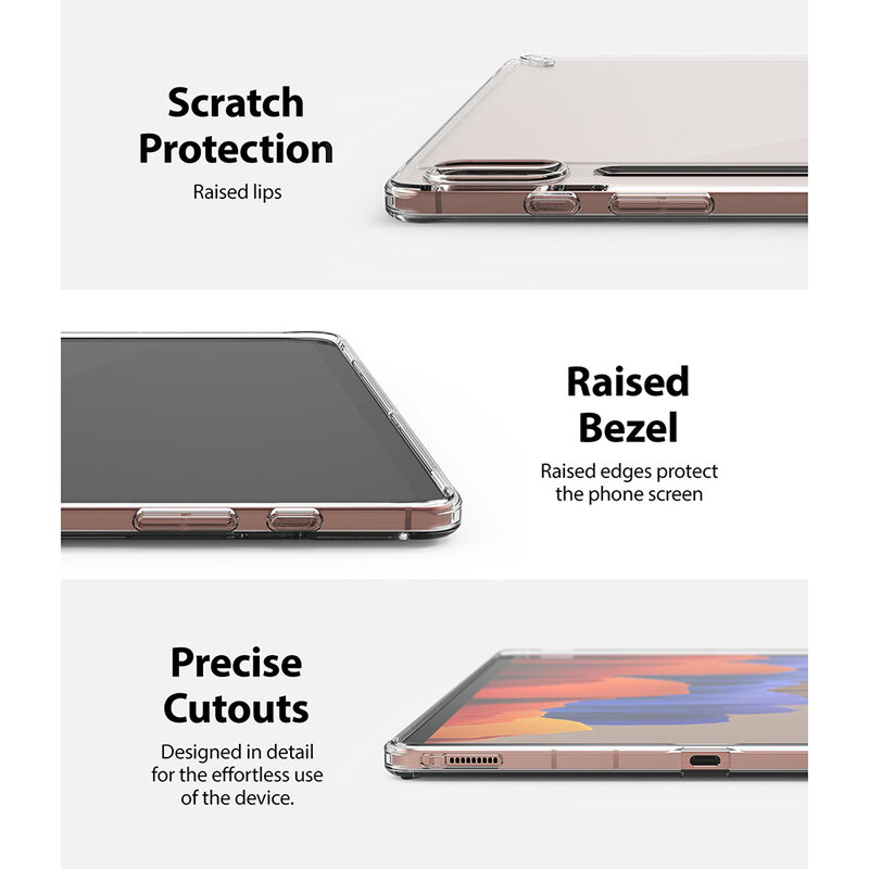 Husa Samsung Galaxy Tab S7 Plus 12.4 T970/T976 Ringke Fusion Din TPU Si Policarbonat - Clear