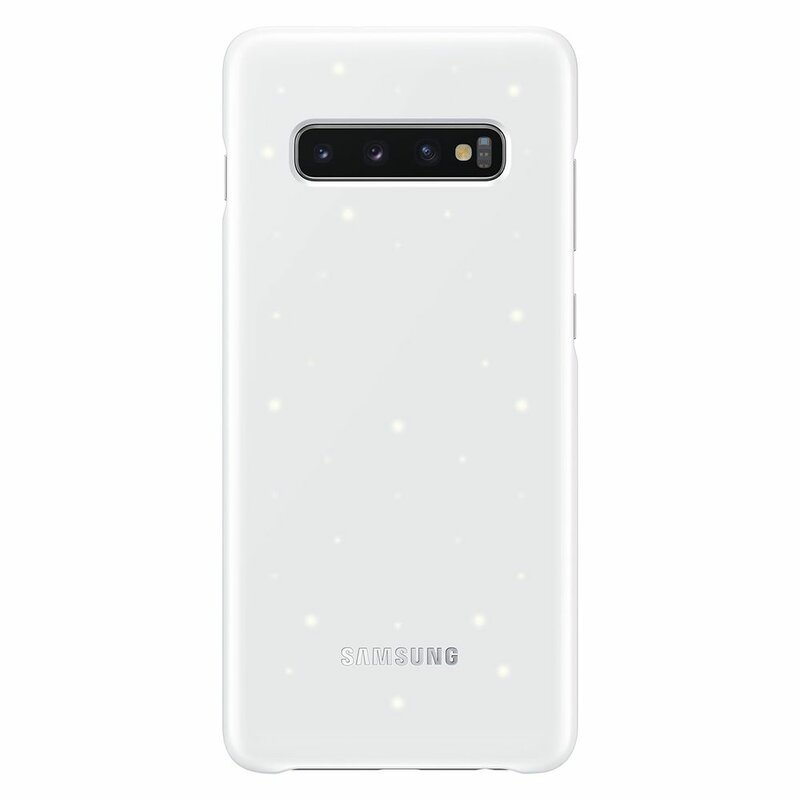 Husa Originala Samsung Galaxy S10 Plus Led Cover - Alb