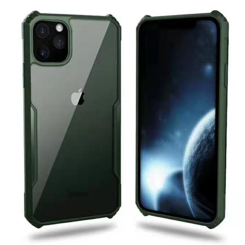 Husa iPhone 12 Pro Blade Acrylic Transparenta - Verde
