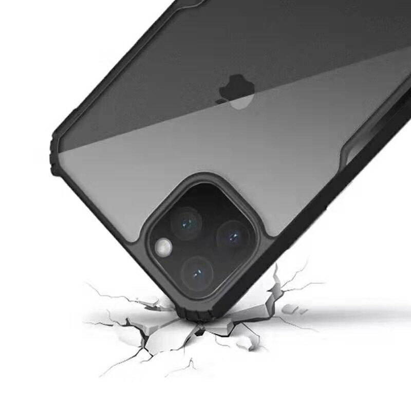 Husa iPhone 12 Pro Max Blade Acrylic Transparenta - Albastru