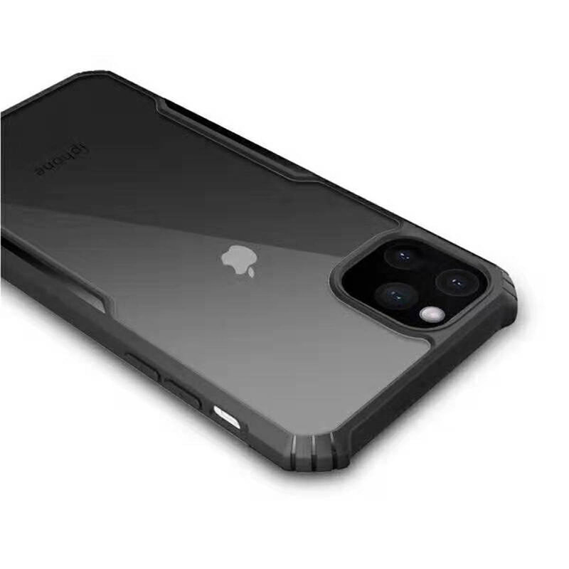 Husa iPhone 12 Pro Max Blade Acrylic Transparenta - Albastru