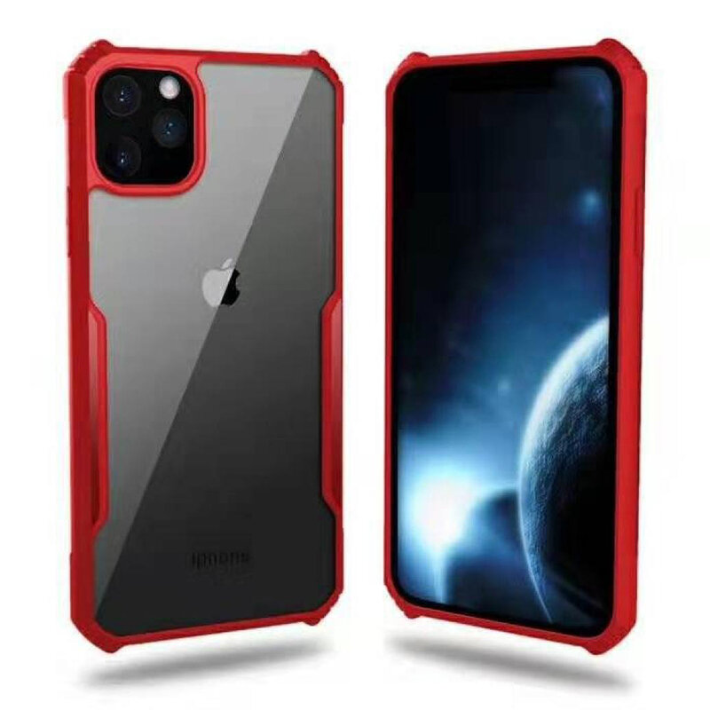 Husa iPhone 12 Pro Max Blade Acrylic Transparenta - Rosu