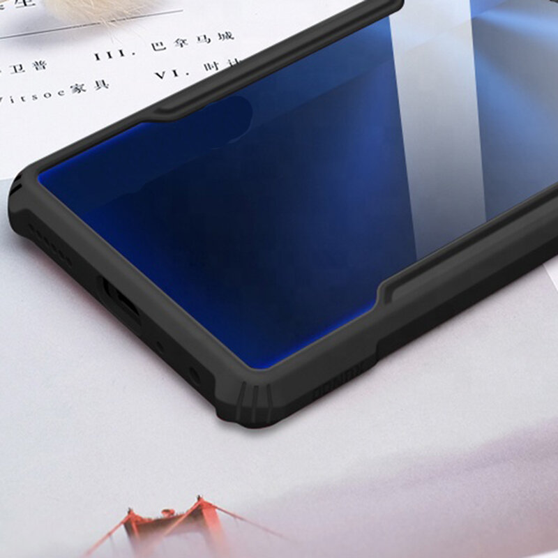 Husa iPhone 12 mini Blade Acrylic Transparenta - Albastru