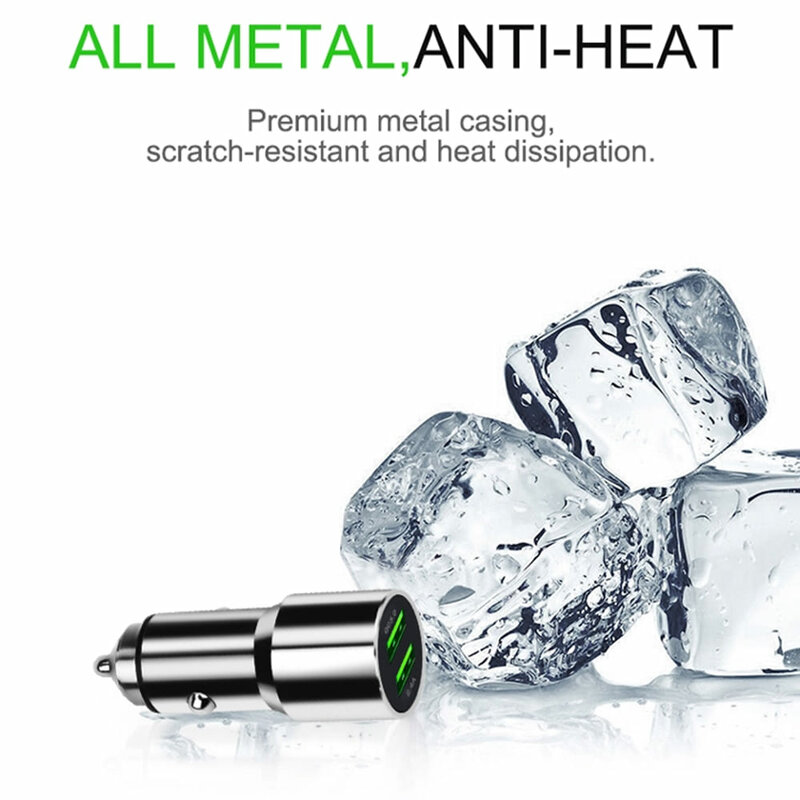 Incarcator Auto Lito LT-701B  Dual USB Incarcare Rapida QC 3.0 36W - Argintiu