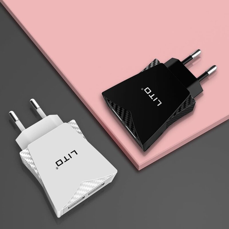Incarcator Priza Lito CO-201 Dual USB Cu Cablu De Incarcare Micro-USB 2.4A - Alb