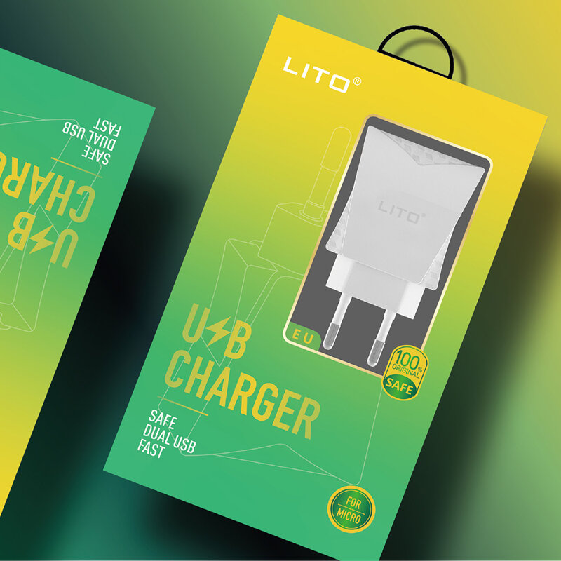 Incarcator Priza Lito CO-201 Dual USB Cu Cablu De Incarcare Micro-USB 2.4A - Alb