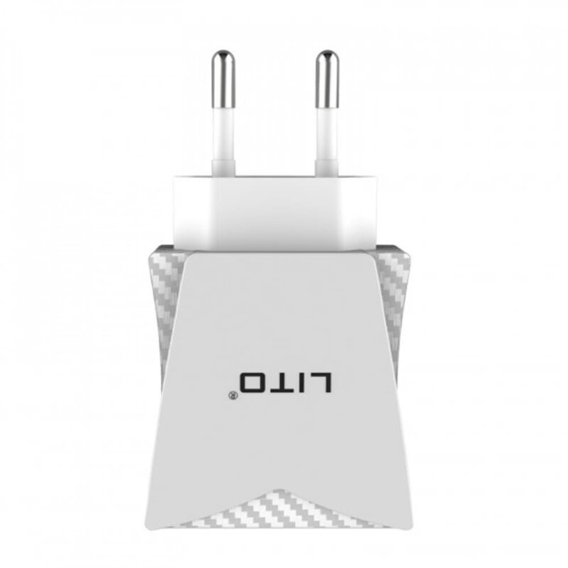 Incarcator Priza Lito CO-201 Dual USB Cu Cablu De Incarcare Micro-USB 2.4A - Alb