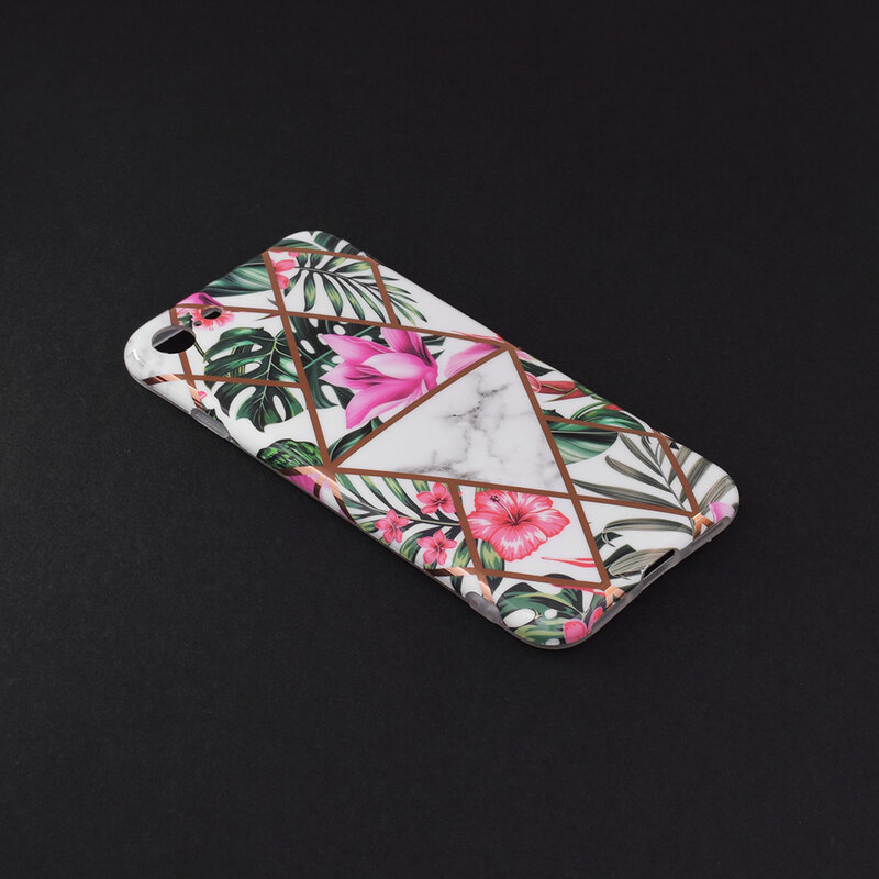 Husa iPhone 8 Mobster Laser Marble Shockproof TPU - Model 3