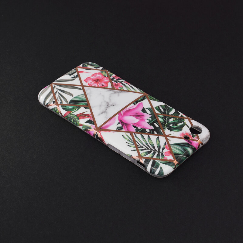 Husa iPhone SE 2, SE 2020 Mobster Laser Marble Shockproof TPU - Model 3