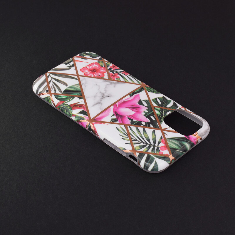 Husa iPhone 11 Mobster Laser Marble Shockproof TPU - Model 3