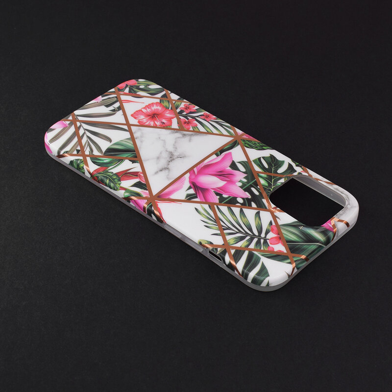 Husa iPhone 12 Pro Max Mobster Laser Marble Shockproof TPU - Model 3